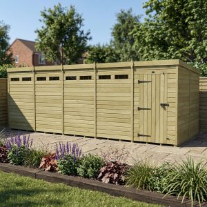 20 x 8 Security Pent Shed (Single Door)