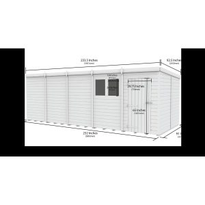 20x8 Composite Pent Security Shed