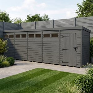 20x9 Composite Pent Security Shed