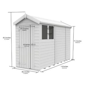 4x10 Apex Composite Shed (Single Door, No Windows)