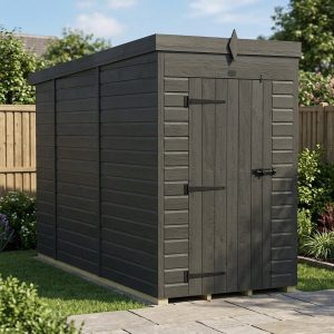4x10 Pent Composite Shed (Single Door, No Windows)