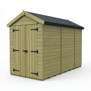 4 x 11 Apex Shed (Double Door, No Windows)