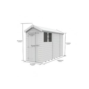 4 x 11 Apex Shed (Double Door, With Windows)