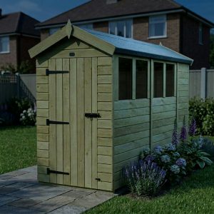 4 x 11 Apex Shed (Single Door, With Windows)