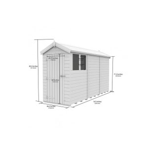 4 x 12 Apex Shed (Single Door, No Windows)