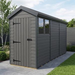 4x12 Apex Composite Shed (Single Door, With Windows)