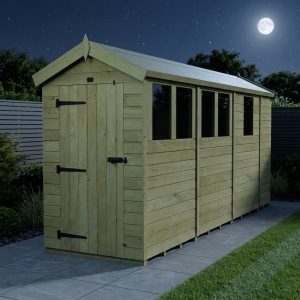 4 x 13 Apex Shed (Single Door, With Windows)