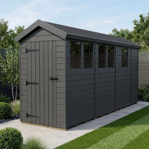 4x13 Apex Composite Shed (Single Door, With Windows)
