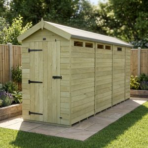 4 x 13  Apex Security Shed (Single Door)