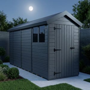 4x14 Apex Composite Shed (Single Door, With Windows)
