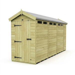 4 x 14  Apex Security Shed (Single Door)