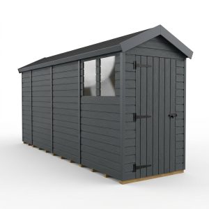 4x15 Apex Composite Shed (Single Door, With Windows)