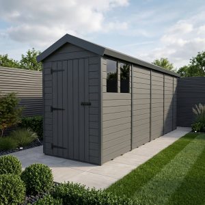 4x17 Apex Composite Shed (Single Door, With Windows)