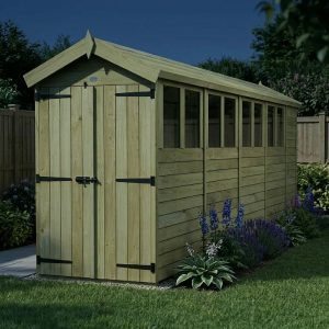4 x 18 Apex Shed (Double Door, With Windows)