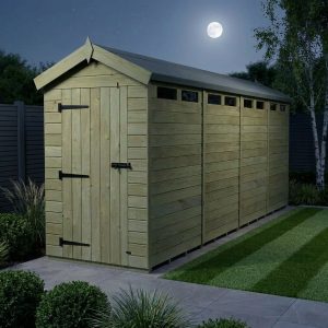 4 x 18  Apex Security Shed (Single Door)