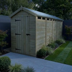 4 x 20 Apex Security Shed (Single Door)