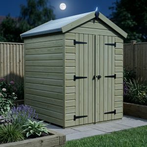 4 x 4 Apex Shed (Double Door, No Windows)