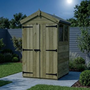 4 x 4 Apex Shed (Double Door, With Windows)