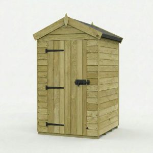 4 x 4 Apex Shed (Single Door, No Windows)