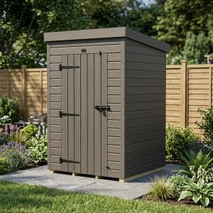 4x4 Pent Composite Shed (Single Door, No Windows)