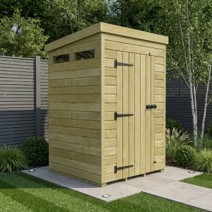 4 x 4 Security Pent Shed (Single Door)