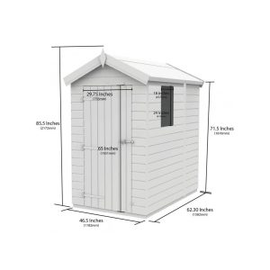 4 x 5 Apex Shed (Double Door, With Windows)