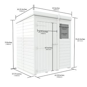 4 x 5 Security Pent Shed (Single Door)