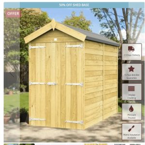 4 x 6 Apex Shed (Single Door, With Windows)