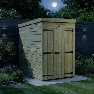 4 x 6 Pent Shed (Double Door, No Windows)