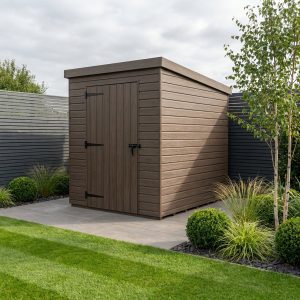 4x6 Pent Composite Shed (Single Door, No Windows)