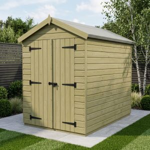 4 x 7 Apex Shed (Double Door, No Windows)