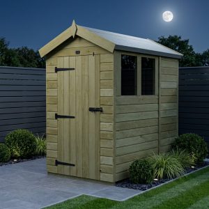 4 x 7 Apex Shed (Single Door, With Windows)