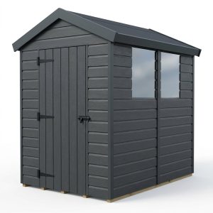 4x7 Apex Composite Shed (Single Door, With Windows)