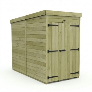 4 x 7 Pent Shed (Double Door, No Windows)