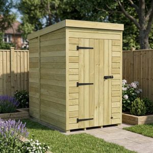 4 x 7 Pent Shed (Single Door, No Windows)