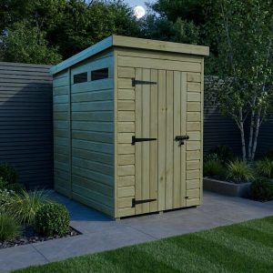 4 x 7 Security Pent Shed (Single Door)