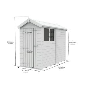 4 x 8 Apex Shed (Double Door, With Windows)