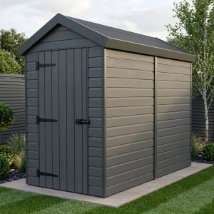 4x8 Apex Composite Shed (Single Door, No Windows)