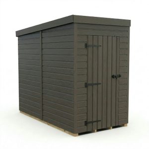 4x8 Pent Composite Shed (Single Door, No Windows)