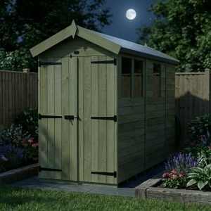 4 x 9 Apex Shed (Double Door, With Windows)