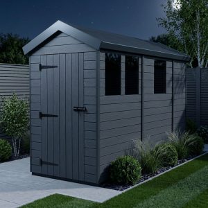 4x9 Apex Composite Shed (Single Door, With Windows)