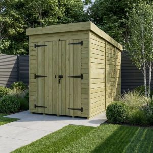 4 x 9 Pent Shed (Double Door, No Windows)
