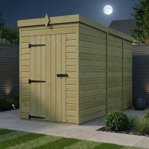 4 x 9 Pent Shed (Single Door, No Windows)