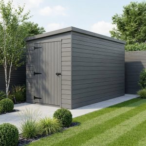 4x9 Pent Composite Shed (Single Door, No Windows)