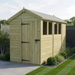 5 x 10 Apex Shed (Single Door, With Windows)