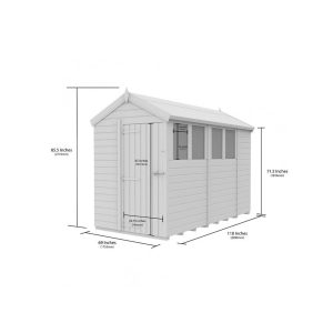 5x10 Apex Composite Shed (Single Door, No Windows)
