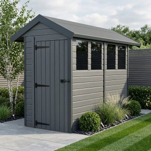 5x10 Apex Composite Shed (Single Door, With Windows)