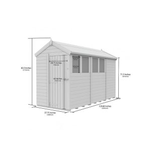5x11 Apex Composite Shed (Single Door, No Windows)