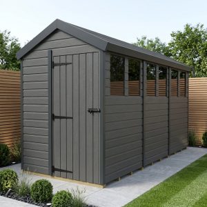 5x12 Apex Composite Shed (Single Door, With Windows)