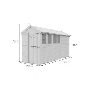 5x13 Apex Composite Shed (Single Door, No Windows)